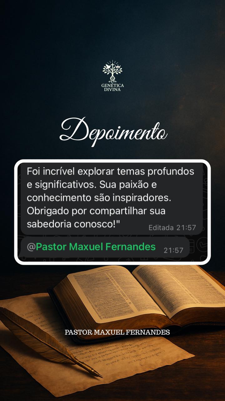 Depoimento de aluno do curso de teologia online Genética Divina